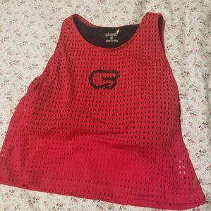 Pheel CycleBar cropped tank, red, medium